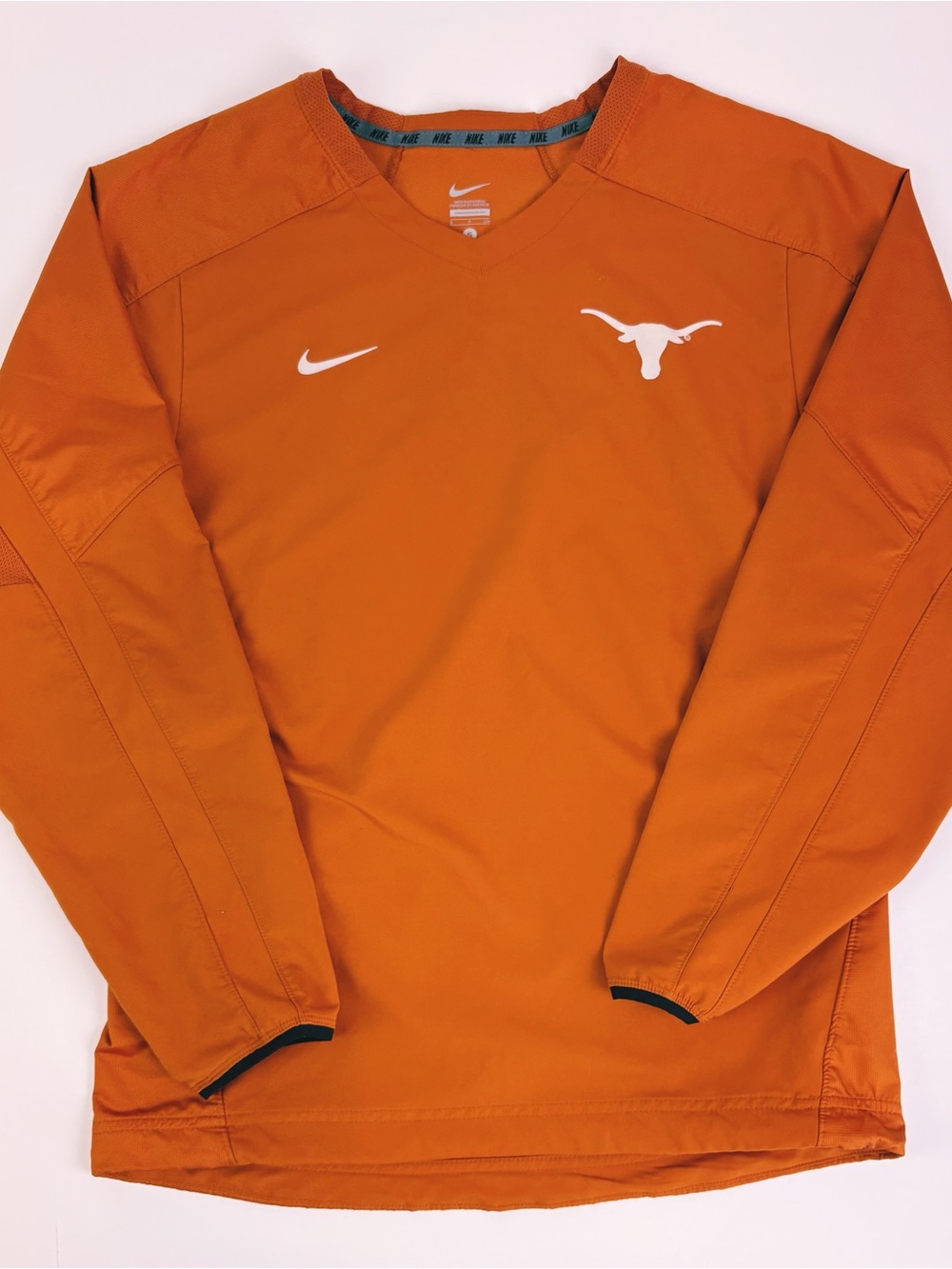 Nike Texas Longhorns Football Sideline Pullover Windbreaker Orange Mens Small